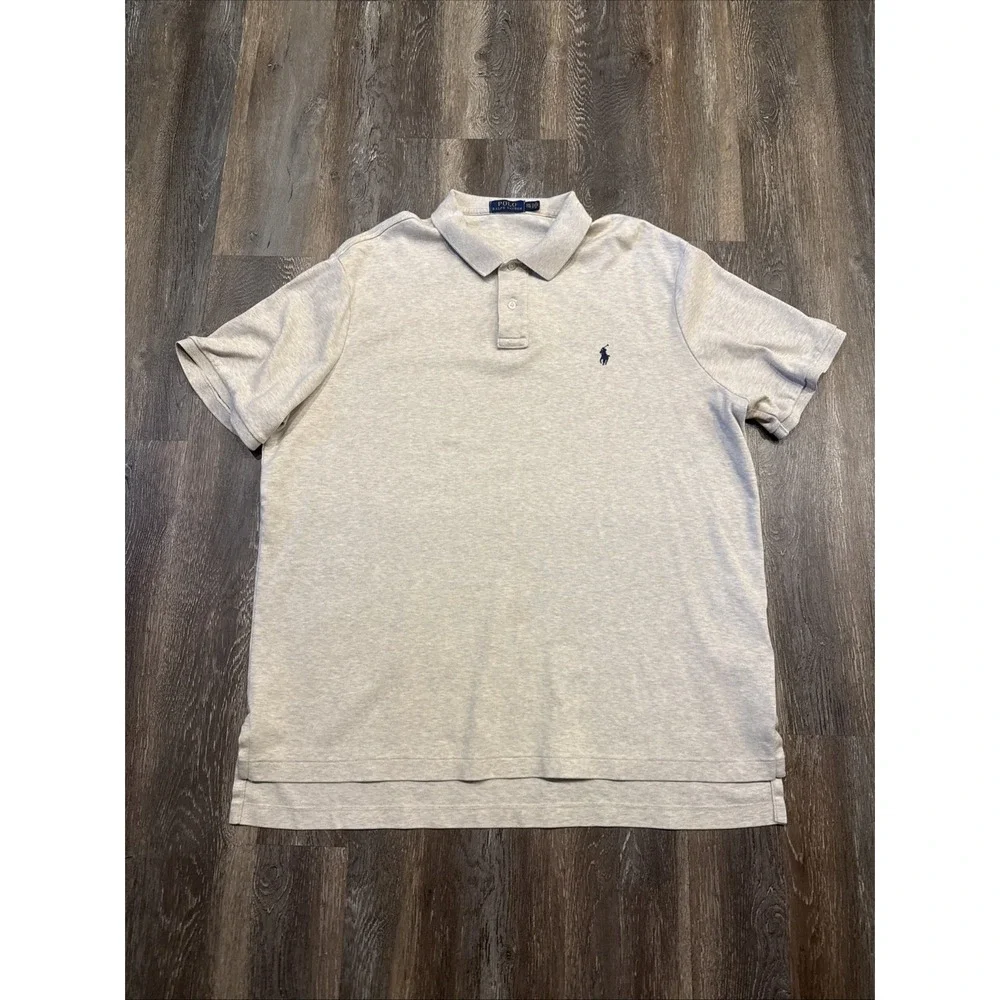 Polo Ralph Lauren Polo Shirt Mens XXL Beige Short Sleeve Big & Tall